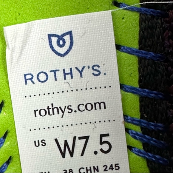 ROTHYS Cranberry Plaid Flats 7.5 Women’s Retired Pattern Shoes - Picture 11 of 12